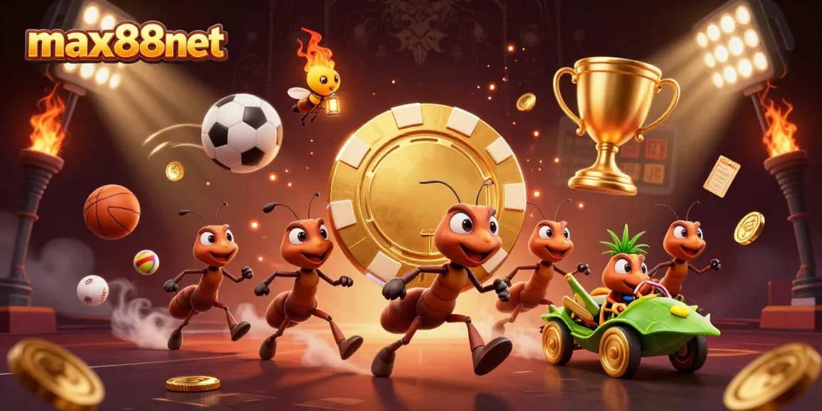 Grab the golden poker chip with max88net while the ant team executes a thrilling heist.