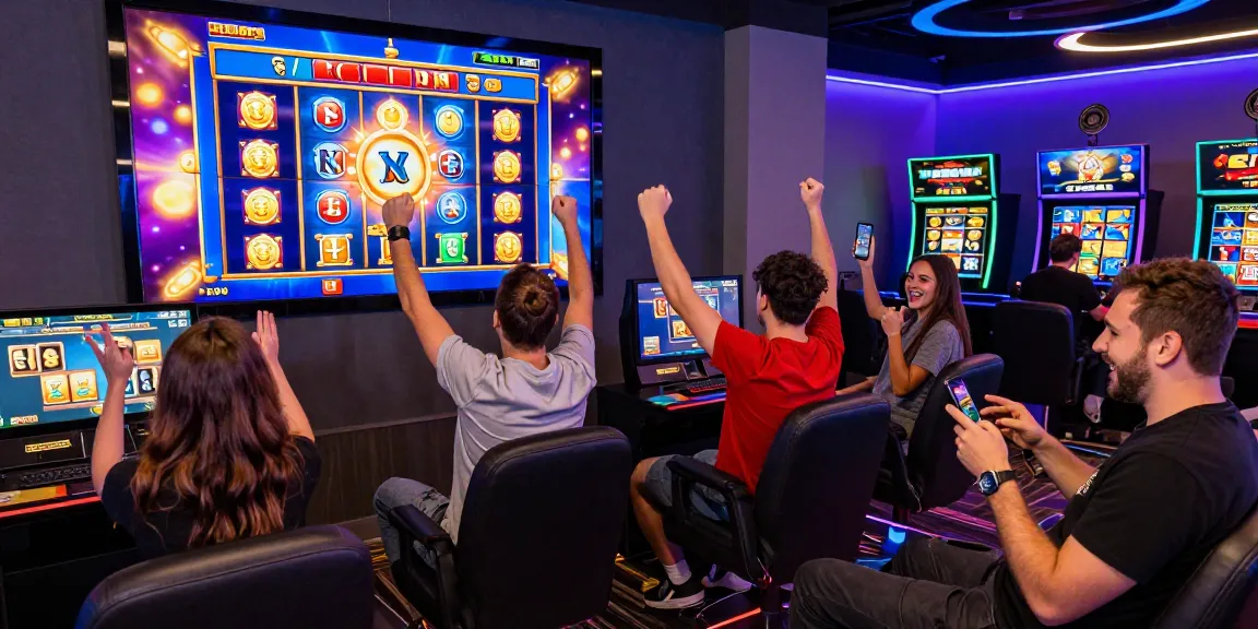 Pengalaman bermain Slot online di KAISAR77 dengan pemain bersemangat merayakan kemenangan.