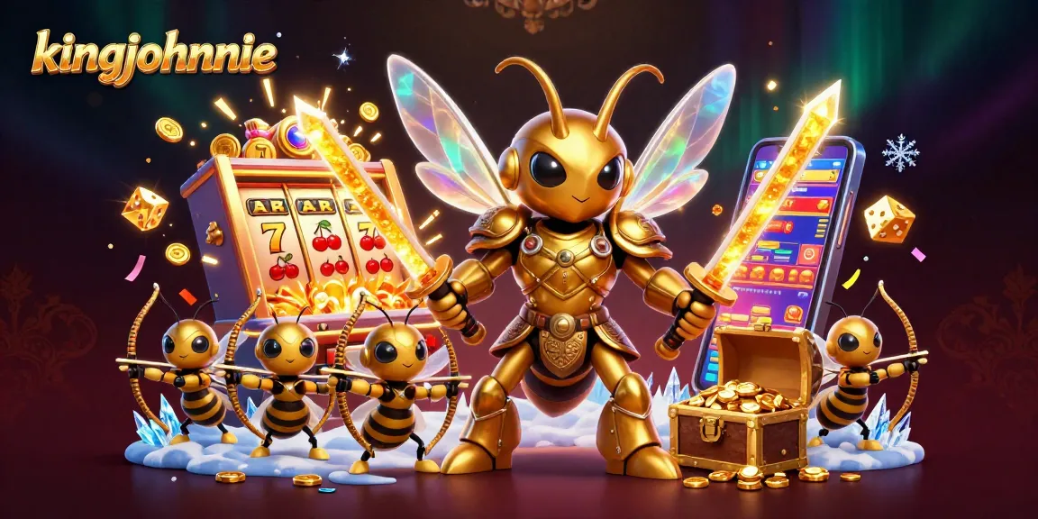 Engage in kingjohnnie's exciting colorful casino scene with vibrant animations and jackpot thrills.