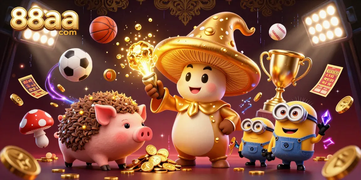 Experience thrilling gaming moments with 88aa com in a vibrant casino illustration featuring magical treasures.